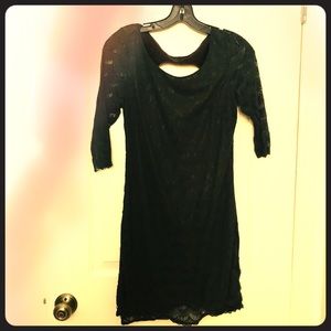 Free people dark green & Gold quarter sleeve cut